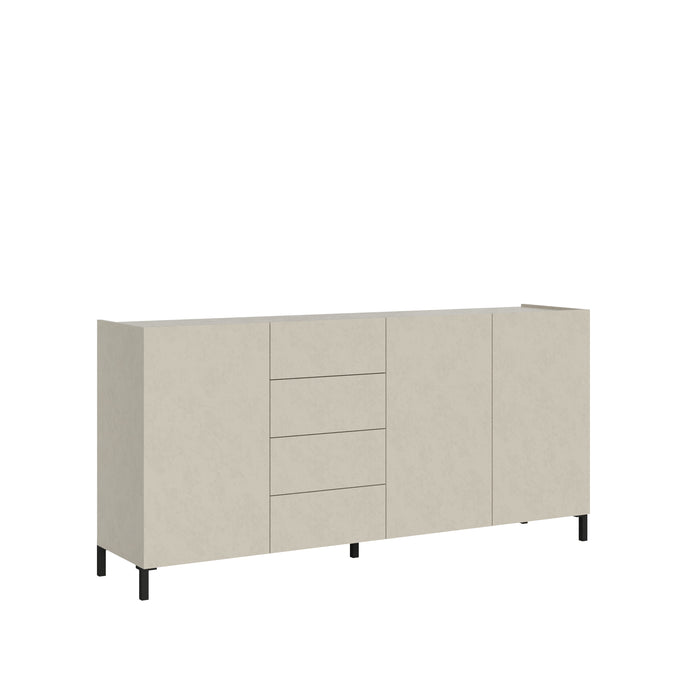 Madia e Credenza Solaria cashmere con ante e cassetti