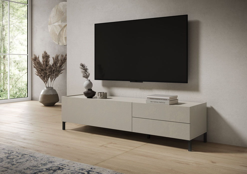 Madia e Credenza Solaria cashmere con ante e cassetti