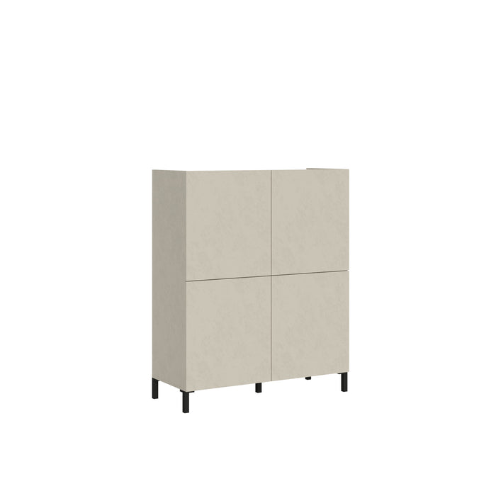 Madia e Credenza Solaria cashmere con ante e cassetti