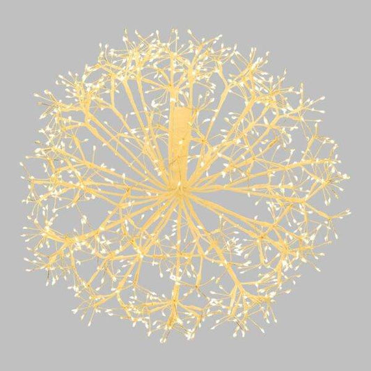 Ramo Sfera MicroLed a Luce Calda con Effetto Flash e Rami Modellabili, ornamento natalizio con design sferico e luci LED calde, ideale per decorazioni interne ed esterne.