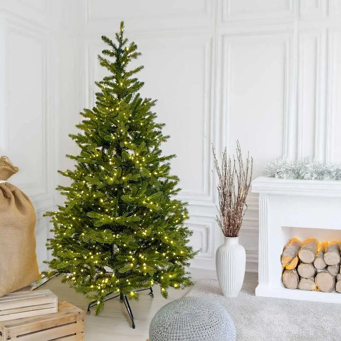 Albero di Natale Abete Alpino 1000Led PVC+PE Verde H210