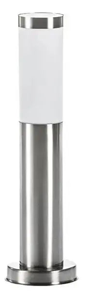 Lampione Antares silver H.45 E27 per illuminazione da giardino, design moderno in acciaio inox IP44, ideale per esterni residenziali.