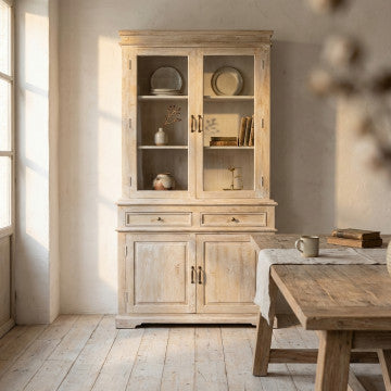 Mobile in legno di mango con 4 ante e 2 cassetti, 90x40x180 cm