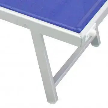 Lettino Bari Blu: Alluminio e Textilene, cm 181x61x38 Sdraio da giardino Hobby Shop Solution   