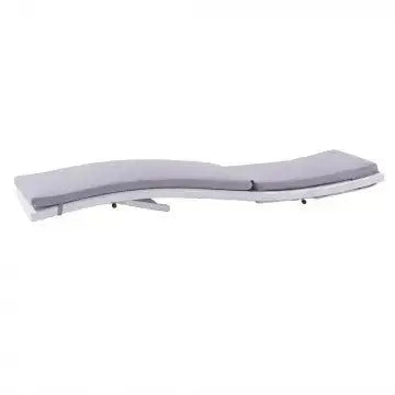 Lettino Honolulu con Cuscino, Cuscino Grigio Chiaro, cm 67x206x32 Sdraio da giardino Hobby Shop Solution   