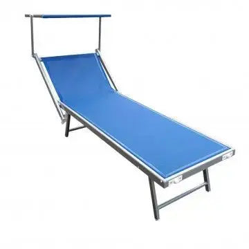 Lettino Rimini - Blu, 183x61x38 cm Sdraio da giardino Hobby Shop Solution   