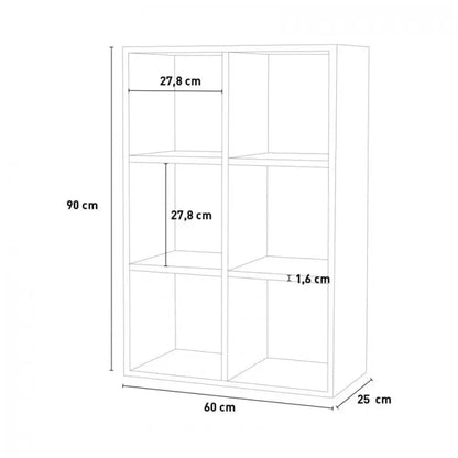 Libreria Acero Wotan 60 x 25 x 90 cm Librerie made in italy Web forniture   