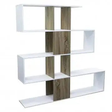 Libreria Adrianne Bianca e Naturale: Melammina, 145x29x145 Librerie Hobby Shop Solution   