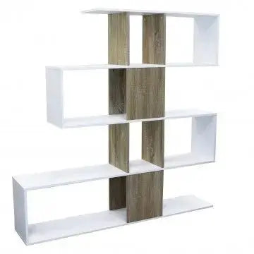 Libreria Adrianne Bianca e Naturale: Melammina, 145x29x145 Librerie Hobby Shop Solution   