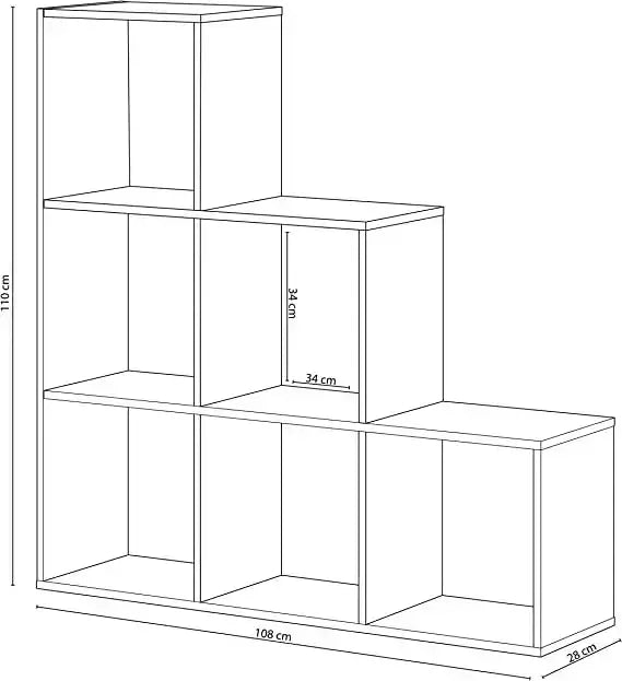 Libreria Box Bianca Lucida con Ripiani e Scomparti Librerie FORES   
