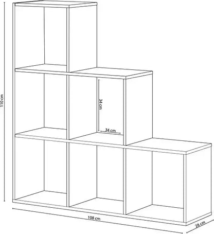 Libreria Box Bianca Lucida con Ripiani e Scomparti Librerie FORES   