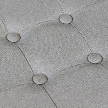 Pouf contenitore quadrato in tessuto tortora 38x38x40 cm