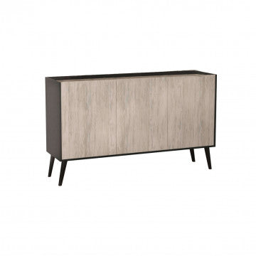 Mobile 3 ante in truciolare bilaminato 150x40x78 cm antracite pino