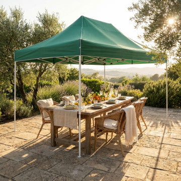 Gazebo 3x4,5 metri telo poliestere 420D struttura acciaio