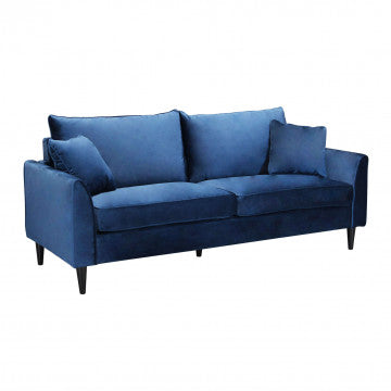 Divano in Velluto Chandler - Opzioni da 2 o 3 Posti Divani Hobby Shop Solution 3 posti Blu 