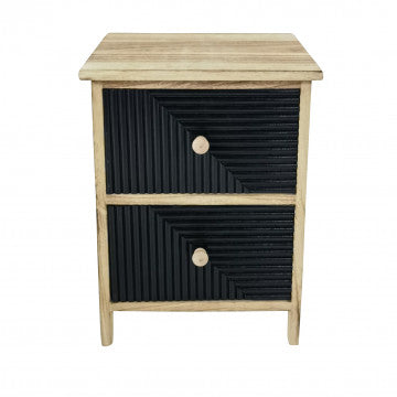 Mobiletto in legno con 2 cassetti - 34x25x43,5 cm