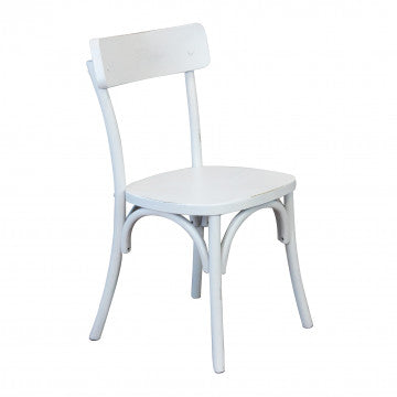 Sedia in polipropilene bianco, dimensioni 45x42x87 cm, peso 5,3 kg