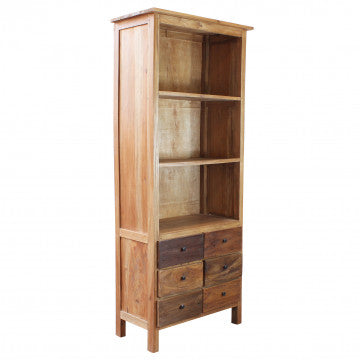 Mobile in legno di mogano, 80x40x190 cm, finitura marrone