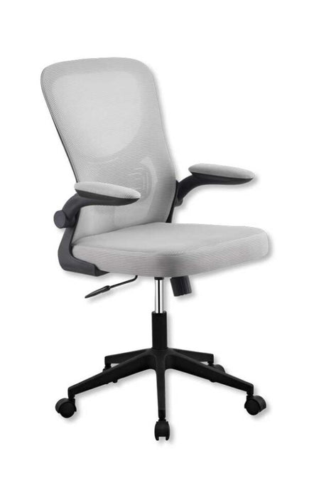 Poltrona Ufficio Alice in Tessuto Traspirante Grigio con Base in Nylon Nero