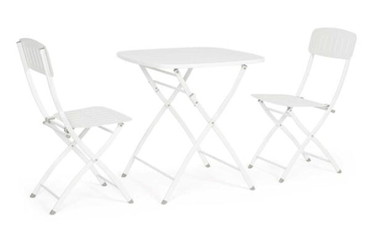 Set da Giardino Pieghevole con Sedie e Tavolo Set da giardino ANDREA BIZZOTTO Bianco  
