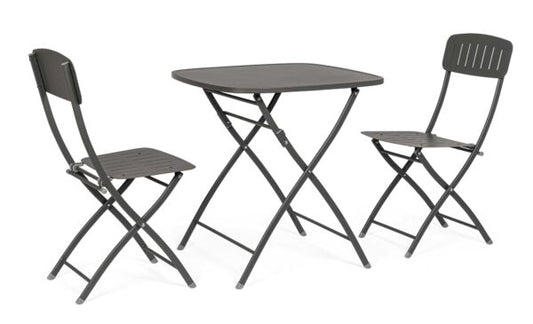 Set da Giardino Pieghevole con Sedie e Tavolo Set da giardino ANDREA BIZZOTTO Antracite  