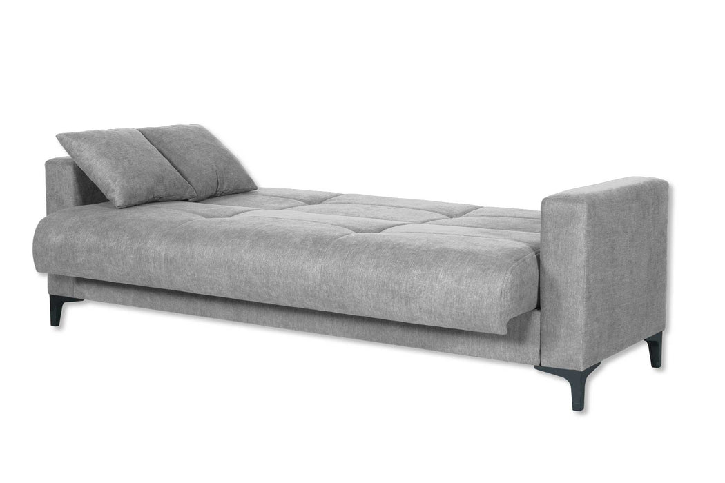 Divano letto Boston 3 posti 212x87 cm tessuto blu