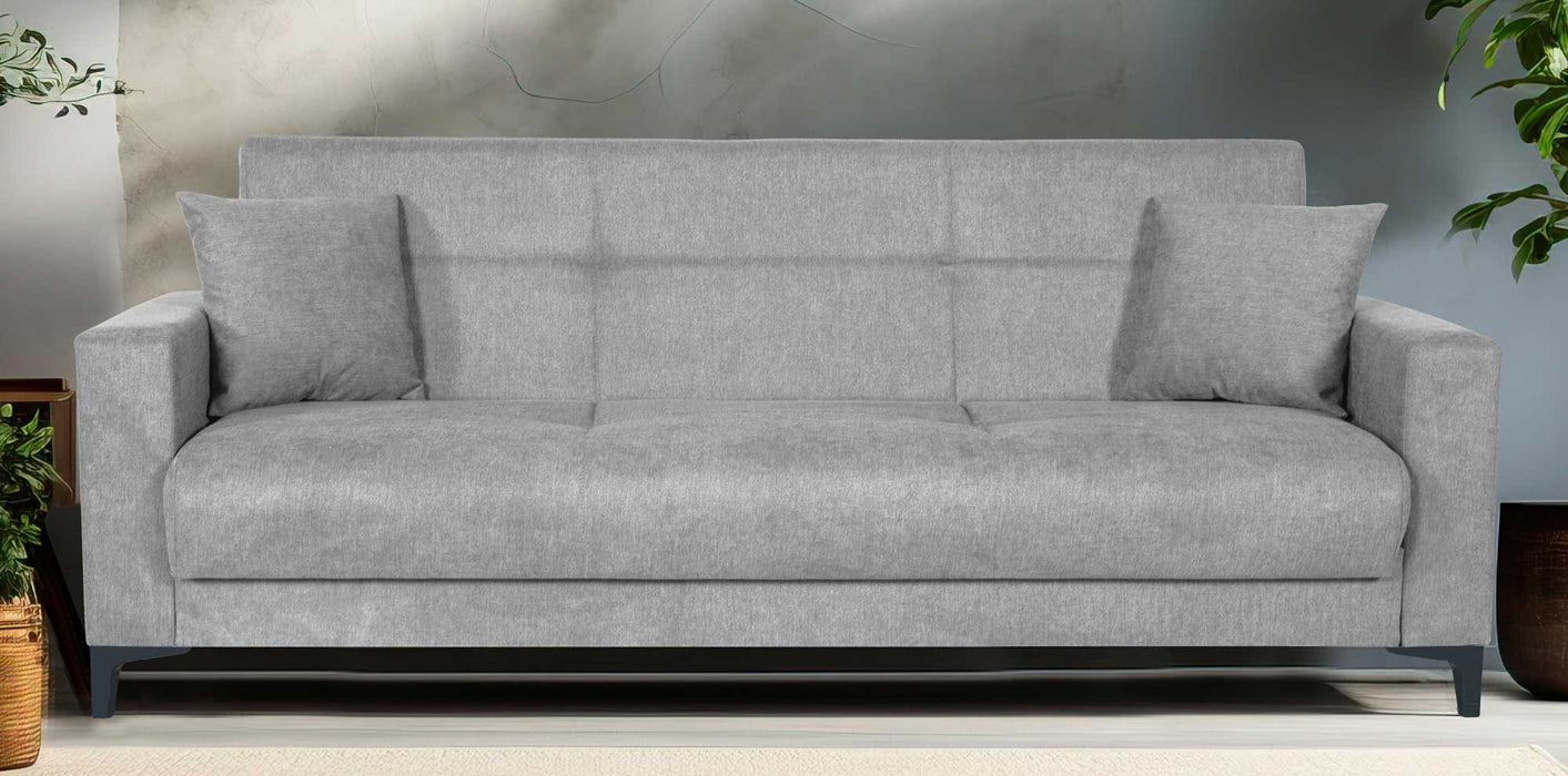 Divano letto Boston 3 posti 212x87 cm tessuto blu