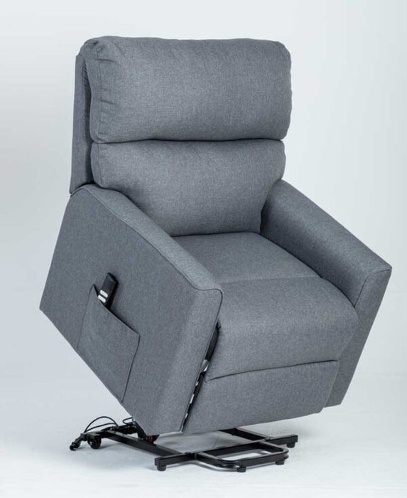 Poltrona Relax 2 Motori COMFY Grigia con Funzione Reclinabile e Alzapersona
