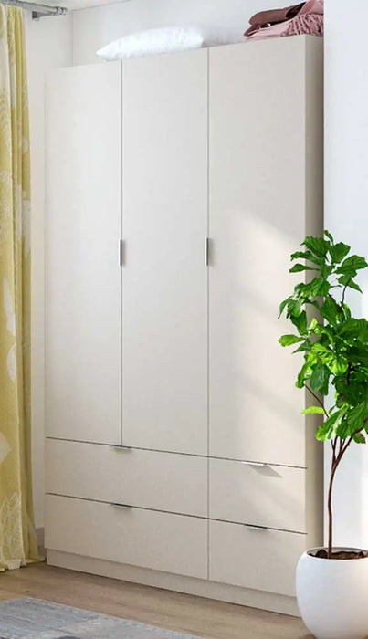 Armadio Fores 3 Ante e 4 Cassetti Cachemir - 135x52x200h