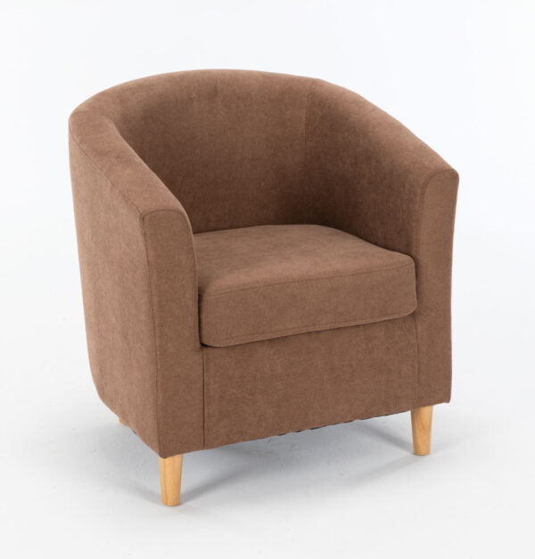 Poltroncina Maja in tessuto Enjoi 70x63x68h Poltrone Hobby Shop Solution TABACCO  