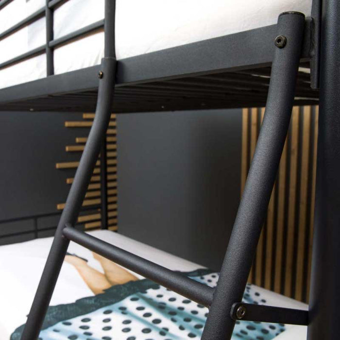 Letto a Castello Monza Acciaio Nero 80x190 cm H160