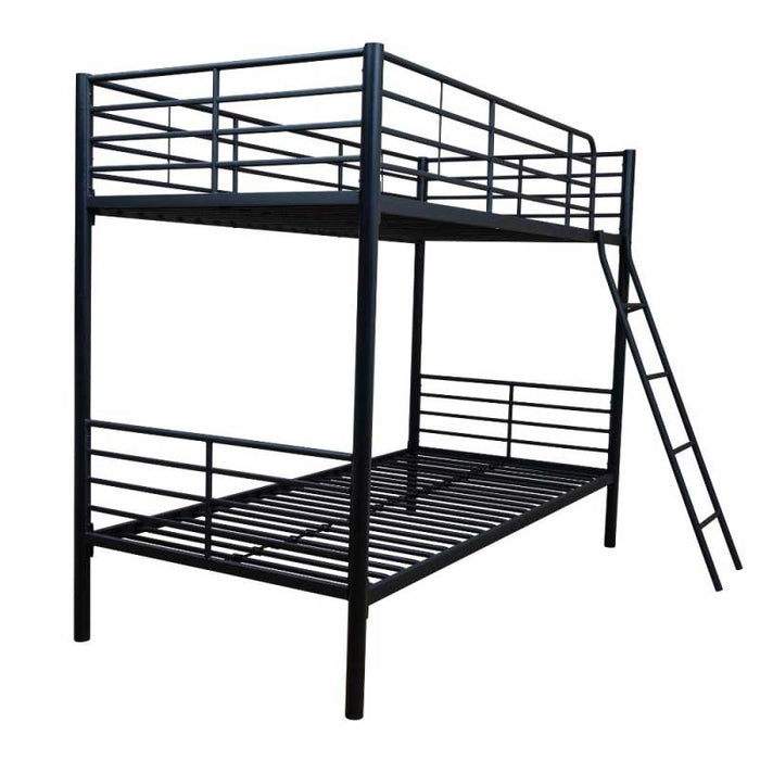 Letto a Castello Monza Acciaio Nero 80x190 cm H160