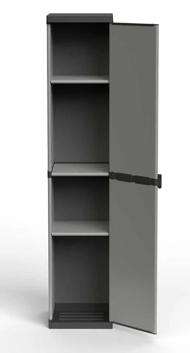 Armadio in resina alto con 3 ripiani regolabili 34×39,5×168 cm