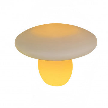 Funghetto luminoso grande in polietilene giallo, ricaricabile USB