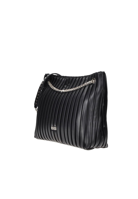Borsa A Tracolla Patti In Ecopelle Plissettata Con Chiusura Cerniera E Logo Frontale CULT Dimensioni 32x27x14 Cm