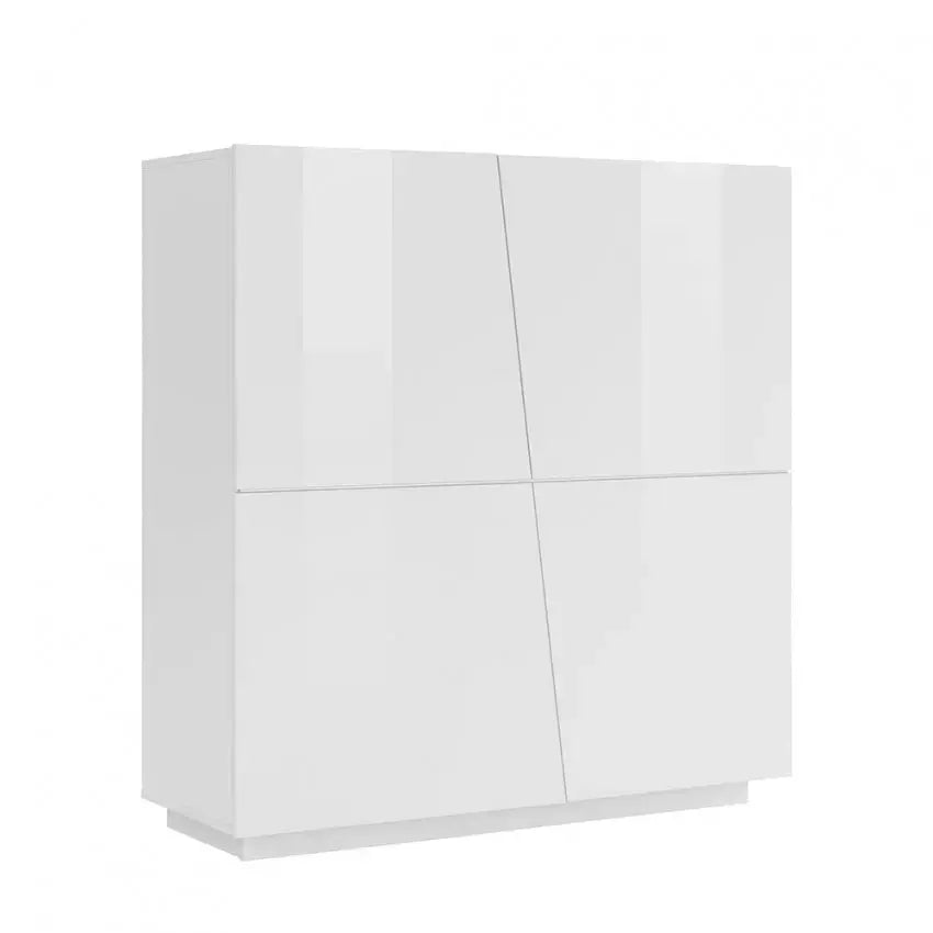 Madia moderna VEGA con 4 ante a battente bianco lucido Credenze Italy Web forniture   