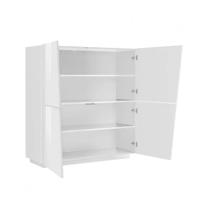 Madia moderna VEGA con 4 ante a battente bianco lucido Credenze Italy Web forniture   
