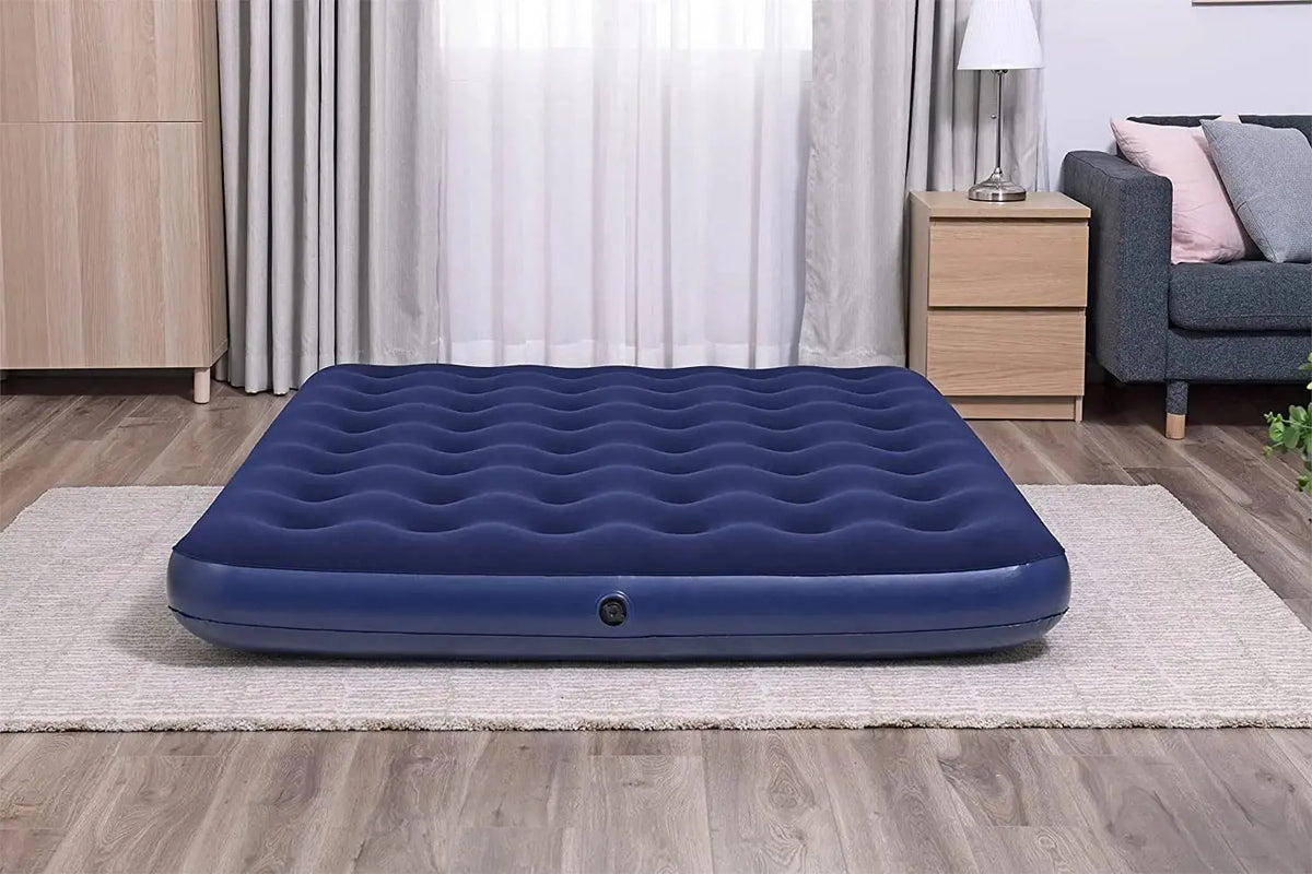 Materasso gonfiabile floccato airbed blu 203x152x22 Materassini ad aria BESTWAY   