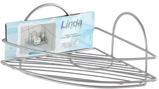 Mensola angolare 1 ripiano 22x11x22 in acciaio antiruggine per doccia, ideale per arredo bagno moderno - Hobby Shop Solution