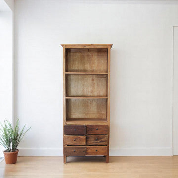 Mobile in legno di mogano, 80x40x190 cm, finitura marrone