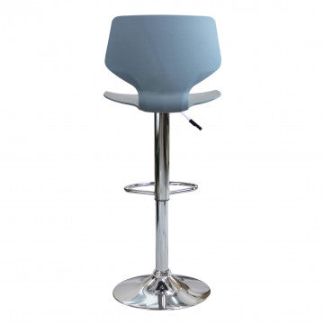 Sgabello regolabile metallo e plastica grigio cm 39,5 x 44,5 x 58/78 h