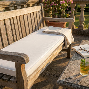 Cuscino sfoderabile idrorepellente in poliestere 110x45 cm spessore 4