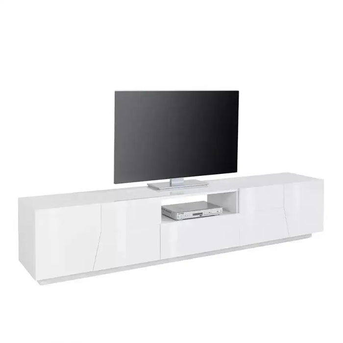 Mobile Porta TV: ALIEN Lowboard 220 Bianco Laccato - Dimensioni 220,1x43x46 cm Porta tv Italy Web forniture   