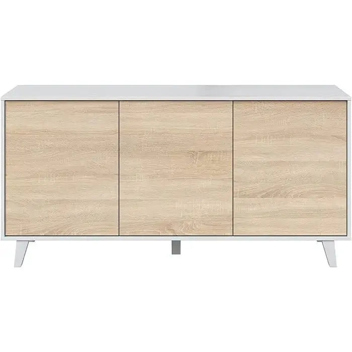 Mobile credenza 3 ante 154x41x75h bianco lucido canadian Buffet e credenze FORES   
