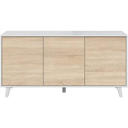 Mobile credenza 3 ante 154x41x75h bianco lucido canadian Buffet e credenze FORES   