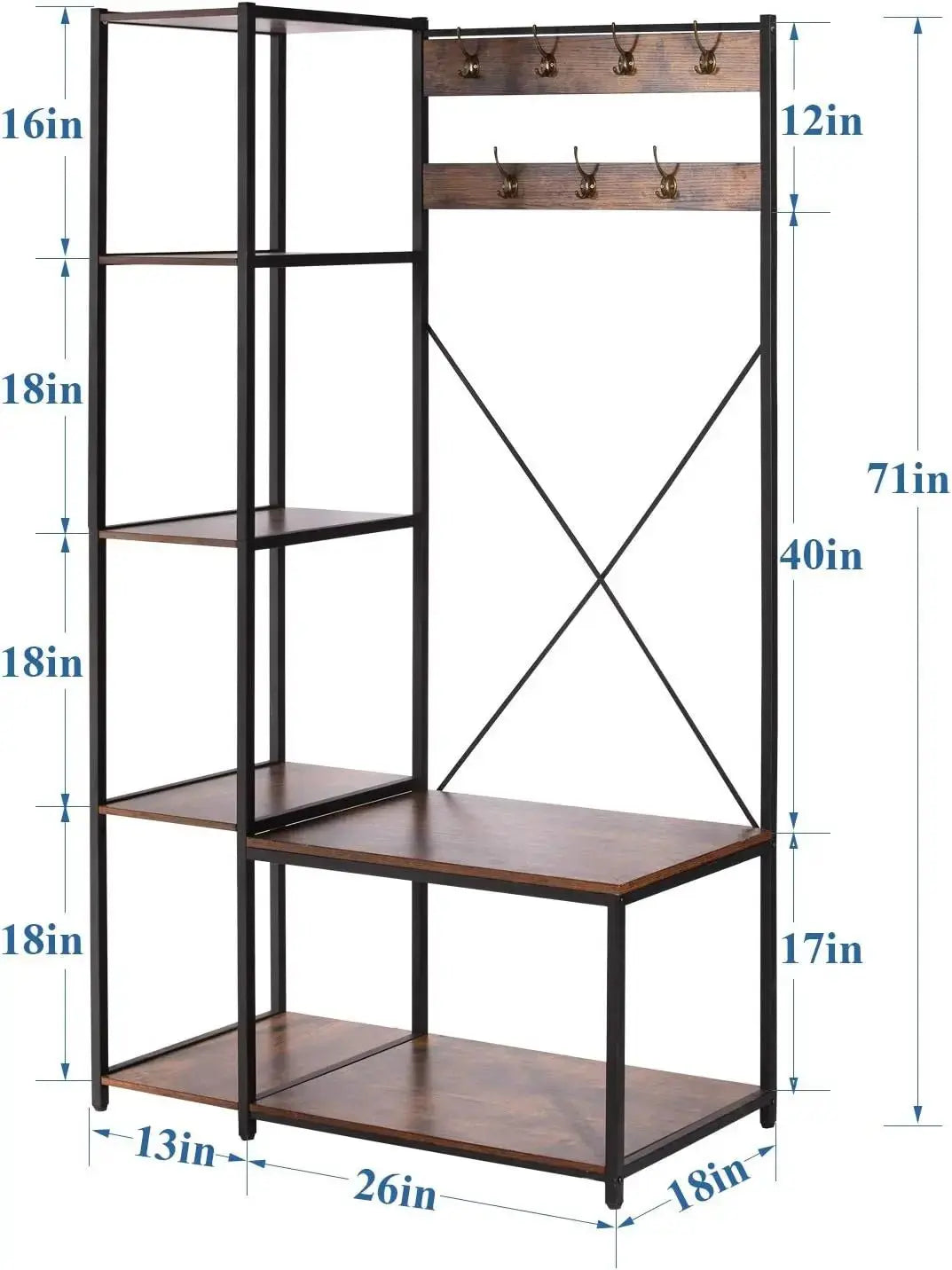 Mobile ingresso industrial  110x40x180h Cassapanche e panche per ingressi Hobby Shop Solution   