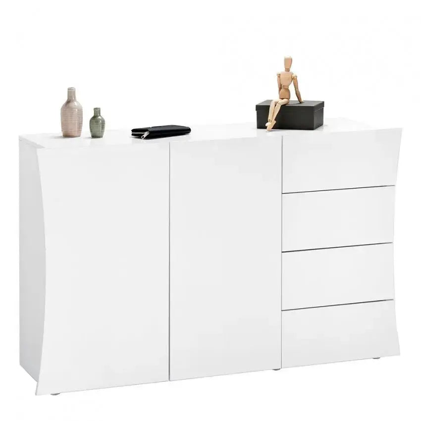 Mobile moderno multiuso con 2 ante e 4 cassetti: ARCO Mobili Italy Web forniture   