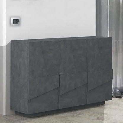 Mobile Multiuso PING - Moderno Armadio con 3 Ante Battenti in Ardesia Mobili Italy Web forniture   