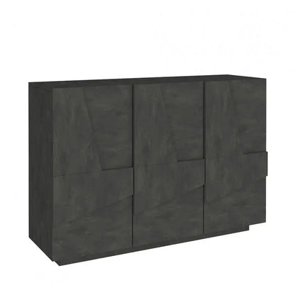 Mobile Multiuso PING - Moderno Armadio con 3 Ante Battenti in Ardesia Mobili Italy Web forniture   