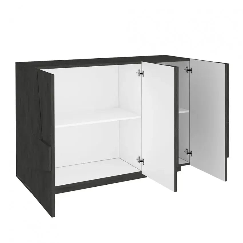 Mobile Multiuso PING - Moderno Armadio con 3 Ante Battenti in Ardesia Mobili Italy Web forniture   
